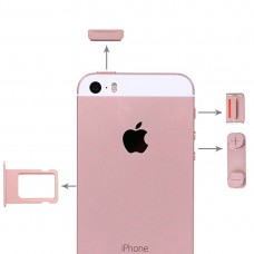 Side Buttons + SIM Card Tray for iPhone SE(Rose Gold) 