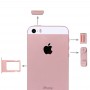 Botones laterales + bandeja de tarjeta SIM para iPhone SE (de oro rosa)