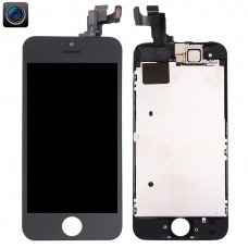 LCD Screen and Digitizer Full Assembly with Front Camera for iPhone 5S(Black) 