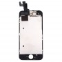 10 st LCD-skärm och digitizer Fullständig montering med främre kamera för iPhone 5S (svart)