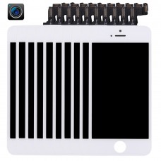 10 PCS-LCD-Bildschirm und Digitizer Vollversammlung mit Front-Kamera für iPhone 5S (weiß)