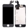 5pcs השחור + 5 לבן PCS מסך LCD ו Digitizer מלא עצרת עם מצלמה קדמית עבור iPhone 5S