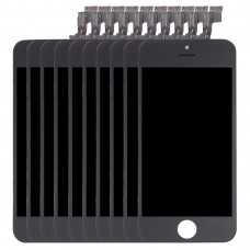 10 PCS LCD ekraan ja Digitizer Full Assamblee iPhone 5S (Black)
