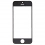 Pantalla frontal lente de cristal externa (Negro) para el iPhone 5S