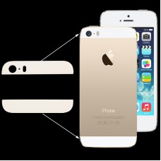 2 in 1 for iPhone 5S Ultra Slim Original (Top + Button) Glass Spare Parts(White) 