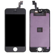 LCD екран и Digitizer Пълното събрание за iPhone 5S (черен)