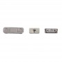 3 in 1 iPhone 5S (Original Mute + alkuperäinen teho + alkuperäisestä tilavuudesta) Button Kit, lejeerinkimateriaalia (hopea)
