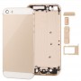 Пълен Housing Alloy корица с Mute бутон + Power бутон + Volume Button + Nano SIM Card Tray за iPhone 5S (Light Gold)