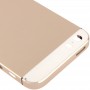 Пълен Housing Alloy корица с Mute бутон + Power бутон + Volume Button + Nano SIM Card Tray за iPhone 5S (Light Gold)