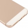 Plein boîtier en alliage couverture arrière avec Bouton Mute + Bouton d'alimentation + Bouton Volume + Nano Carte SIM Plateau pour iPhone 5s (Gold Light)