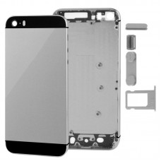 Full Housing Alloy  Back Cover with Mute Button + Power Button + Volume Button + Nano SIM Card Tray for iPhone 5S(Grey) 