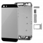 Vollständige Gehäuse Legierung rückseitige Abdeckung mit Mute-Taste + Power-Taste + Lautstärke-Taste + Nano-SIM-Karten-Behälter für iPhone 5S (Gray)