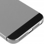 Fullständig bostadslegeringsbackskydd med mute-knapp + Strömbrytare + Volymknapp + Nano SIM-kortfack för iPhone 5S (grå)