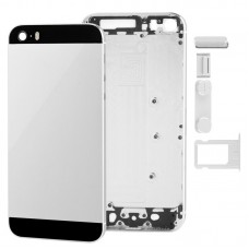 Full Housing Alloy Back Cover with Mute Button + Power Button + Volume Button + Nano SIM Card Tray for iPhone 5S(Silver) 