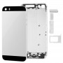Пълен Housing Alloy корица с Mute бутон + Power бутон Бутон + Volume + Nano SIM Card Tray за iPhone 5S (Silver)