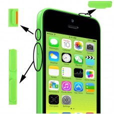 3 in 1 (Mute Button + Power Button + Volume Button) for iPhone 5C, Green 