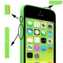 3 v 1 (MUTE + Tlačítko Power + tlačítko hlasitosti) pro iPhone 5C, zelená