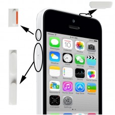 3合1（静音按钮+电源键+音量按钮）的iPhone 5C，白