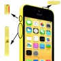3 i 1 (Mute-knapp + strömbrytare + volymknapp) för iPhone 5C, gul
