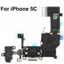 2 in 1 per iPhone 5C (Coda originale connettore del caricabatteria + cuffia originale Audio nastro del Jack) Flex Cable