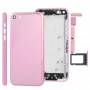 全部房屋电镀颜色机箱/封底安装板和静音按钮+电源键+音量键+纳米SIM卡托盘的iPhone 5C（粉红色）