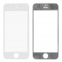 5 PCS черный + 5 PCS белых для iPhone 5 и 5S переднего экрана внешнего стекла объектива