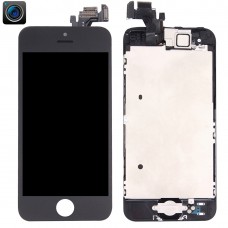 LCD екран и Digitizer Пълното събрание с предна камера за iPhone 5 (черен)