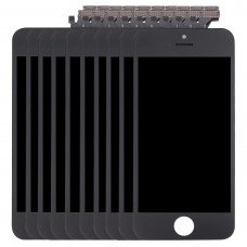 10 PCS pantalla LCD y digitalizador Asamblea completa con el marco para el iPhone 5 (Negro)