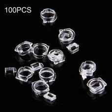 100 PCS del marco de la lente de la cámara de plástico transparente para iPhone 5 y 5S y 5C (transparente)