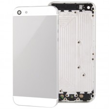 מלא ושיכון סגסוגת חזרה כיסוי לאייפון 5 (לבן)