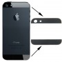 OEM Version Back Cover Top & Bottom Glass Lens for iPhone 5(Black)