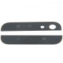 OEM Version Back Cover Top & Bottom Glass Lins för iPhone 5 (Svart)