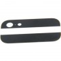 Original Volver a cubierta superior y la parte inferior de la lente de cristal para el iPhone 5 (Negro)