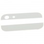 Alkuperäinen Takakansi Top & Bottom lasilinssi iPhone 5 (valkoinen)