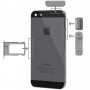 4 in 1 iPhone 5 და 5S (Original ალუმინის მასალა Colorful Nano SIM Card Tray + მოცულობა ღილაკს + Power Button + მუნჯი ღილაკს)
