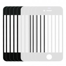 5 PCS Black + 5 PCS White for iPhone 4 Front Screen Outer Glass Lens 