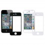 5 PCS שחור + 5 PCS לבן עבור עדשות הזכוכית החיצונית מסך האייפון 4 קדמי