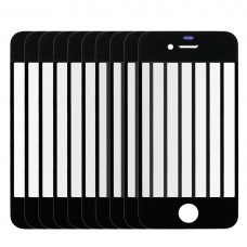 10 PCS for iPhone 4 Front Screen Outer Glass Lens(Black) 