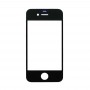 10 sztuk dla iPhone 4 Ekran przedni zewnętrzny obiektyw szklany (czarny)