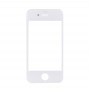 10 PCS per schermo di iPhone 4 Fronte esterno l'obiettivo di vetro (bianco)