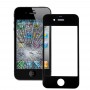 10 PCS para la pantalla del iPhone 4 y 4S Frente lente de cristal externa