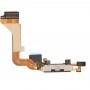 Опашката конектор за зарядно Flex кабел за iPhone 4 (черен)