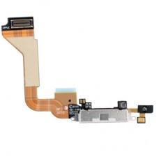 Оригинальный хвост разъем зарядного устройства Flex кабель для iPhone 4 (белый)