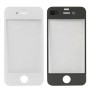 Передний экран Наружный стеклянный объектив для iPhone 4 (белый)