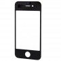 iPhone 4＆4S用フロントスクリーンの外側ガラスレンズ（ブラック）
