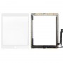 Contrôleur Touche + Accueil Bouton clé PCB membrane câble flexible + panneau tactile Installation Adhesive écran tactile pour iPad 4 (Blanc)