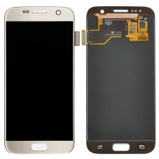 Оригинален LCD дисплей + тъчскрийн дисплей за Galaxy S7 / G9300 / G930F / G930A / G930V, G930FG, 930FD, G930W8, G930T, G930U (злато)