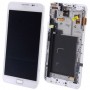 Originální LCD displej + dotykový panel Rám pro Galaxy Note / i9220 / N7000 (White)
