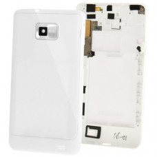 3 az 1-ben Galaxy S II / I9100 (eredeti hátlapját + eredeti térfogat gomb + Eredeti teljes ház alváz) (fehér)