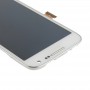 תצוגת LCD מקורית + לוח מגע עם מסגרת עבור Galaxy S IV מיני / i9195 / i9192 / i9190 (לבן)